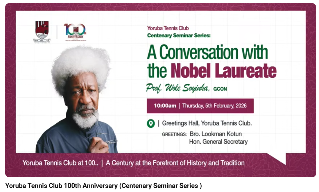 Yoruba Tennis Club 100th Anniversary (Centenary Seminar Series )